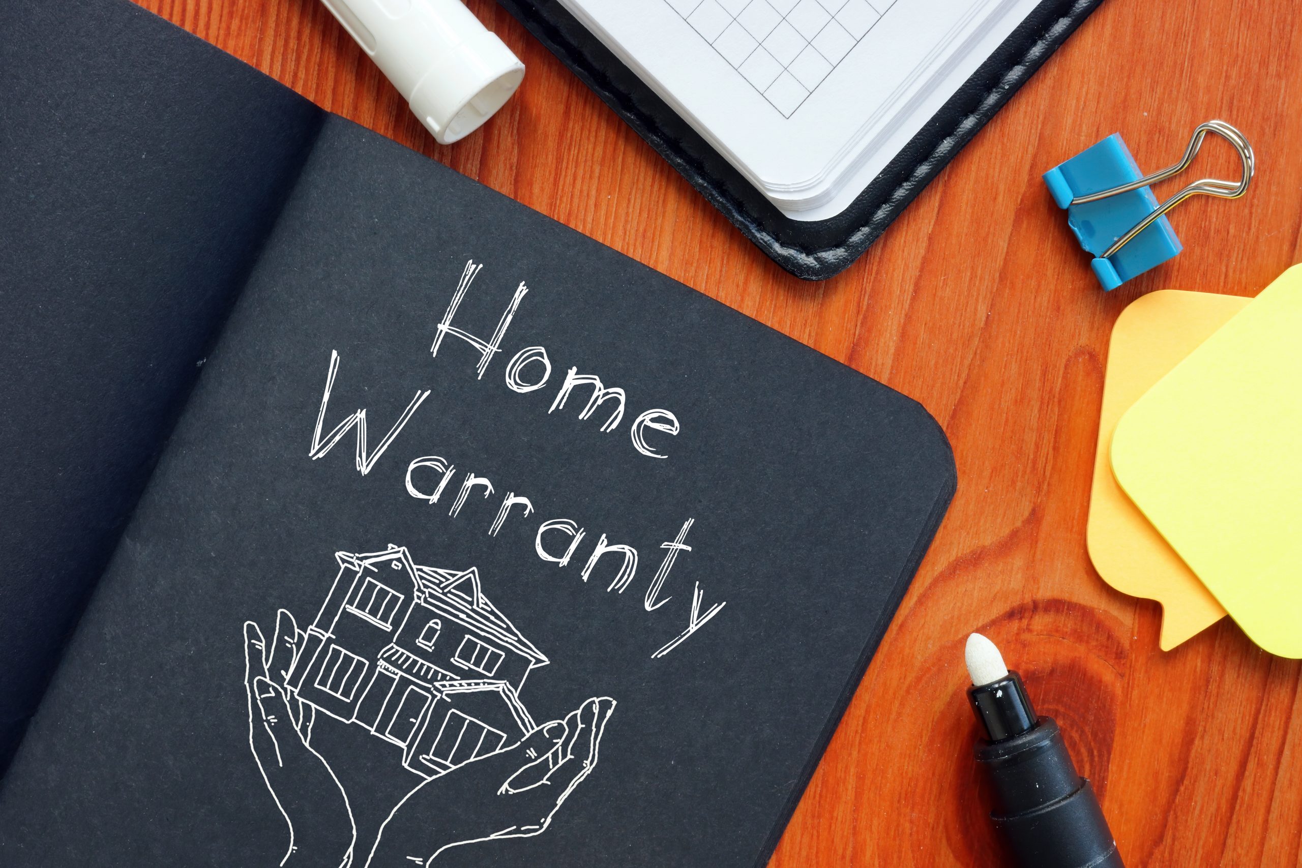 Home Warranty is shown on the photo using the text