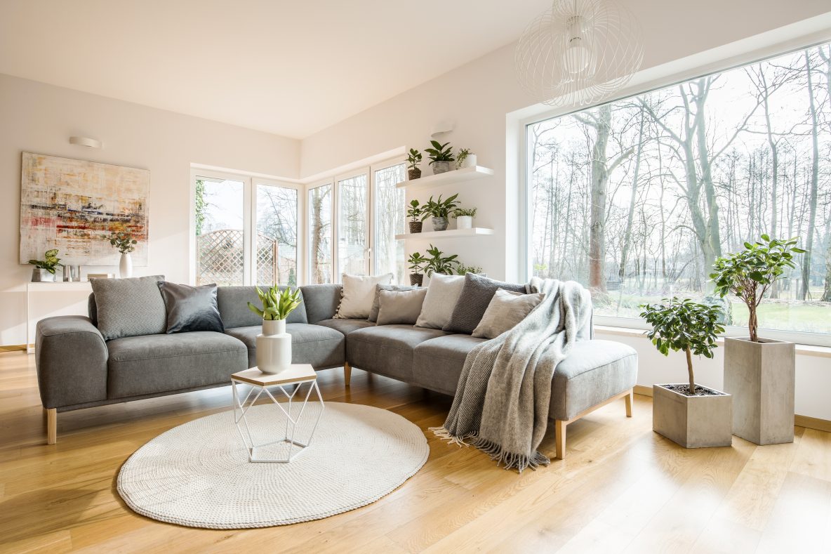 house passive energy living room gray