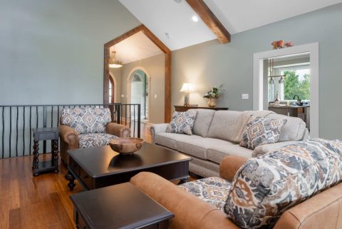 Living room detail in Black Mountain, North Carolina.