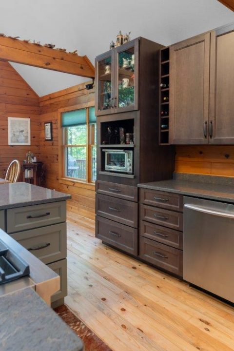 Sideview of kitchen in Old Fort, North Carolina.