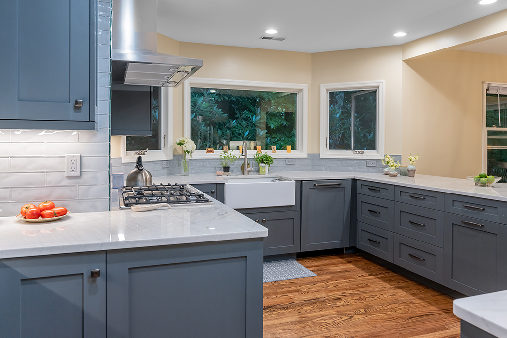 certified aging in place kitchen with farm sink