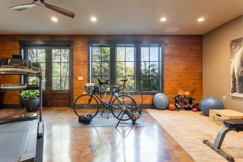 Home gym in Black Mountain, North Carolina.