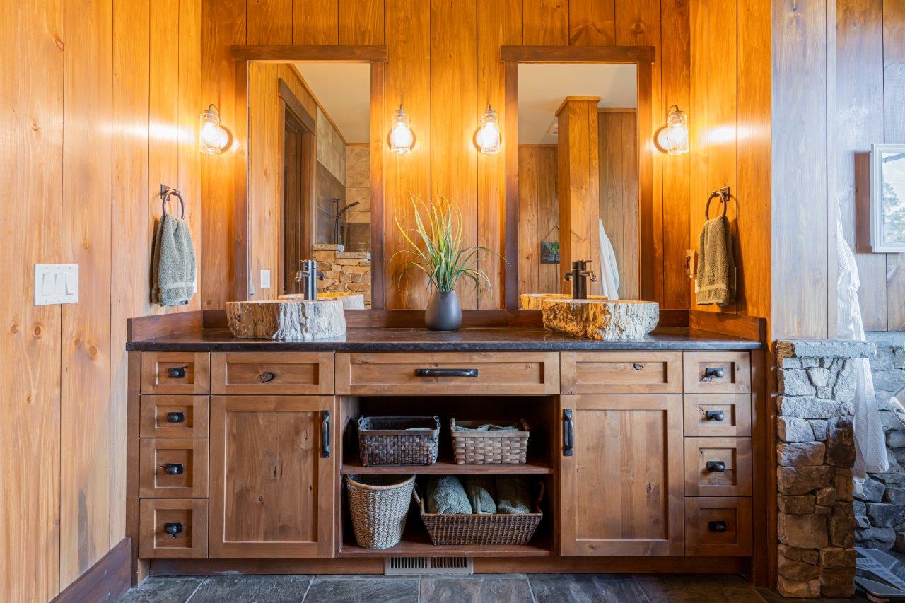 Double vanity in Black Mountain, North Carolina.