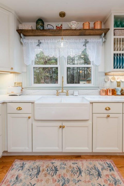 Profile view of kitchen focusing on sink in Black Mountain, North Carolina.