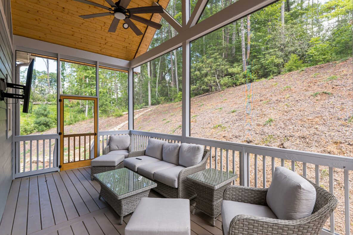 Outdoor living space in Fairview, NC